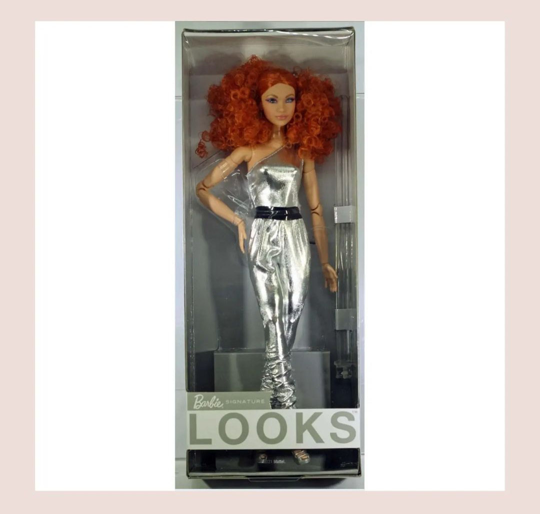 Barbie the look city shine redhead doll on sale