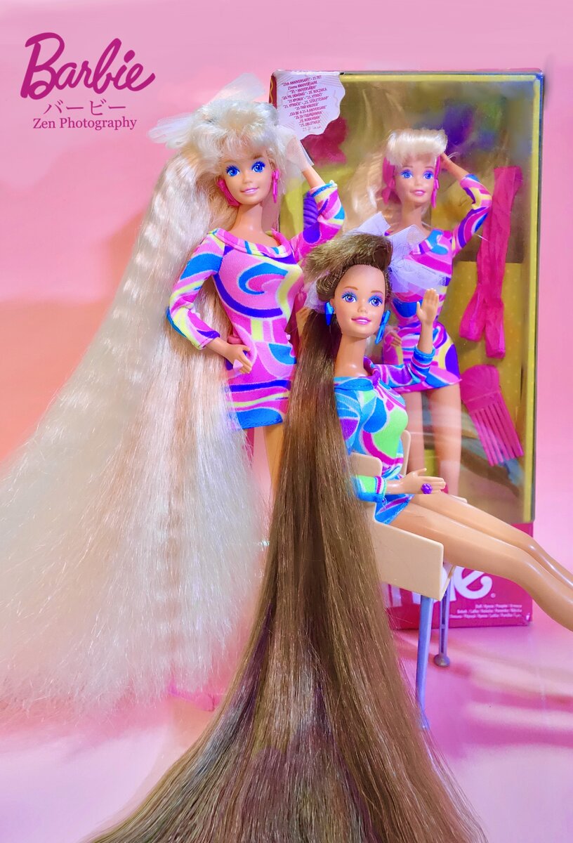 1992 Totally Hair Barbie and Reproduction Barbie Mattel Creations