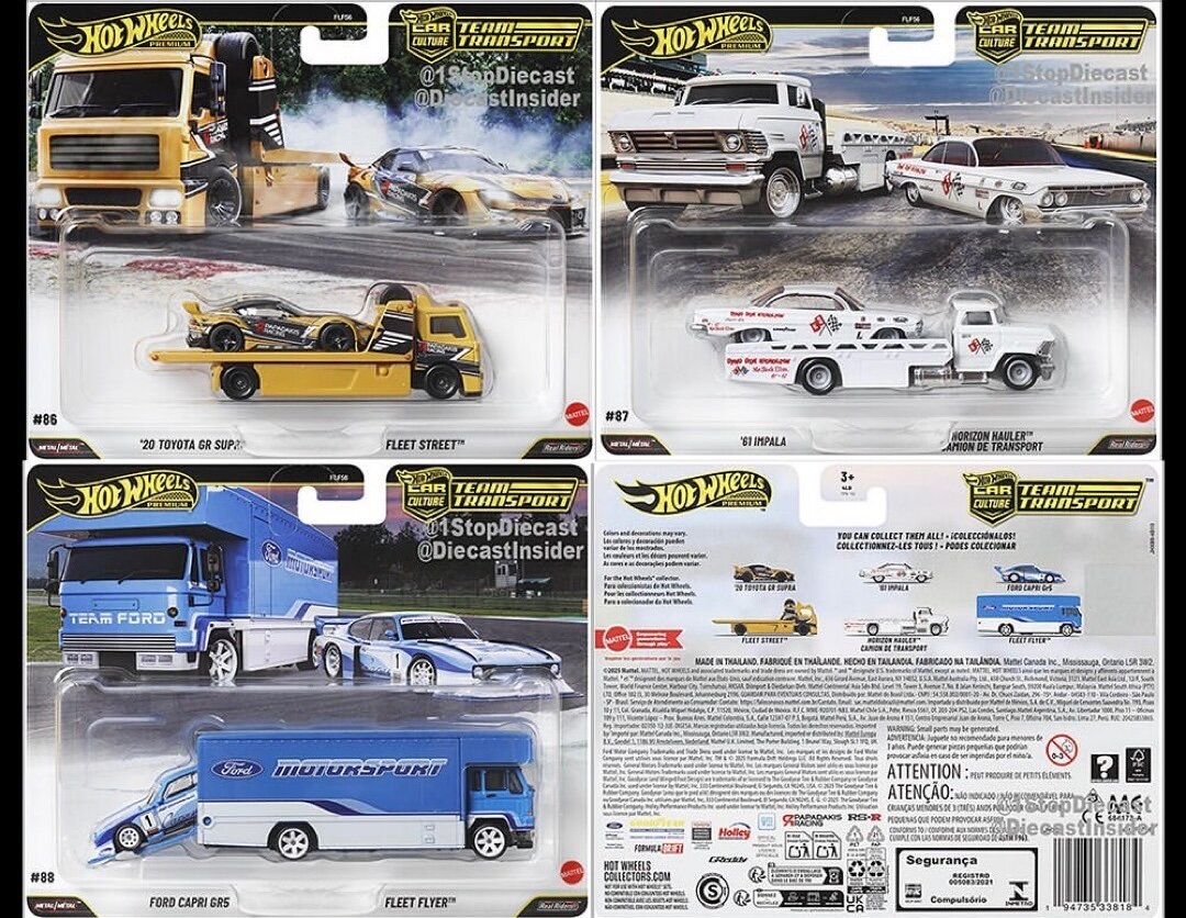 ミニカー Hotwheels TEAM TRANSPORT #86 #87 #88 2026 CC Team Transport Mix 1 - #86-88 - HWC & Premium/Collectible