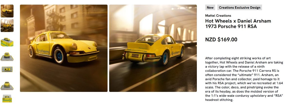 Hot Wheels x Arsham 1973 Porsche 911 RSA [10/31/25 - All Purpose