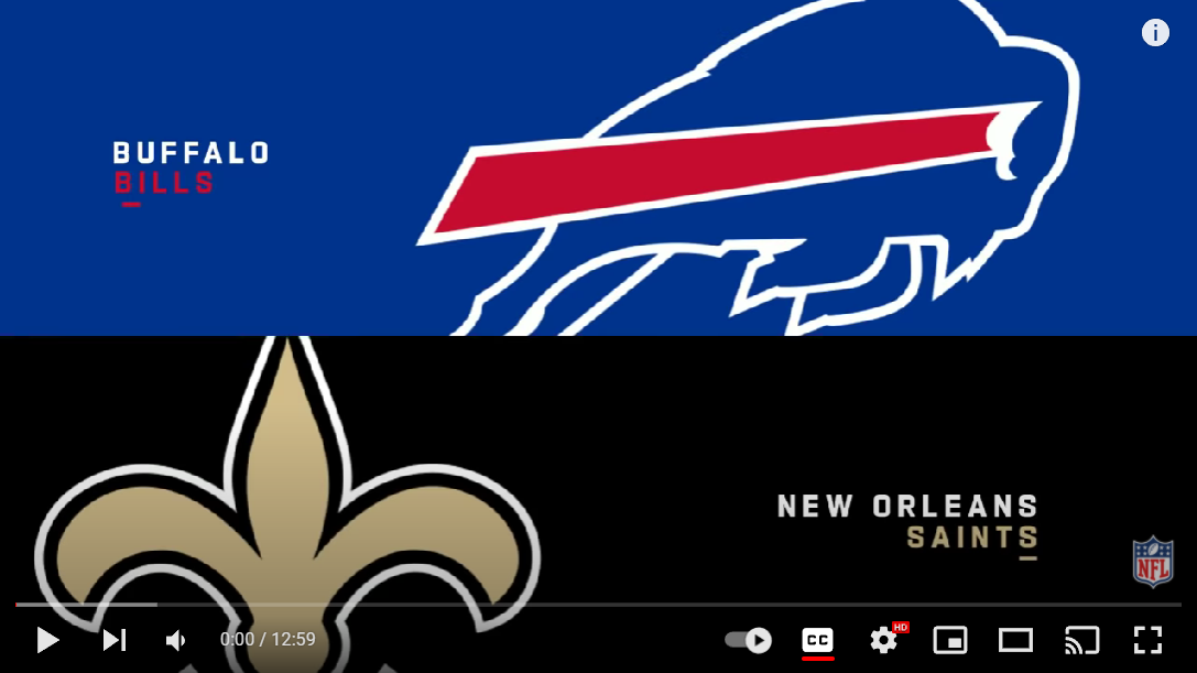 Buffalo Bills @ New Orleans Saints