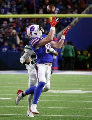 Dawson Knox makes a catch