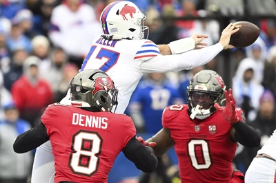 It was the shakiest of starts as Josh Allen gives up an interception in an attempt to avoid a safety in the early moments of the game. It was ugly, but the D came up big, holding Tampa to just a field goal.