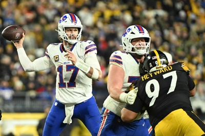 It was just after this pass when Josh Allen got the idea that if he kneed Cam Heyward in the bread basket it would really piss him off and Heyward would get flagged.