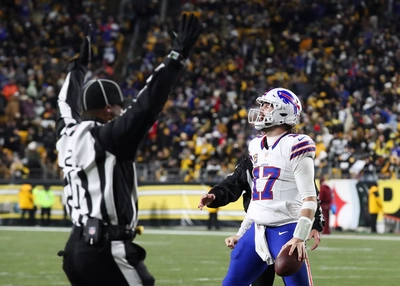 Josh Yells Into The Night Air Celebrating His 4th Qtr TD