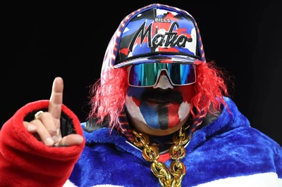Conservatively Outfitted Bills Fan Shows That He Believes The Bills Are Number One