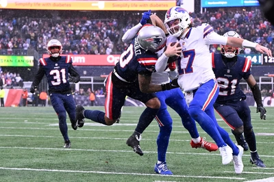 Josh Was Pushed Out Of Bounds by Christian Gonzales After a 20 Yard Gain By The Reigning League MVP