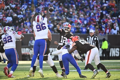 Six Foot Seven Inch, 331 Lb. Rookie Deone Walker Knocked Down This Pass And Then Another