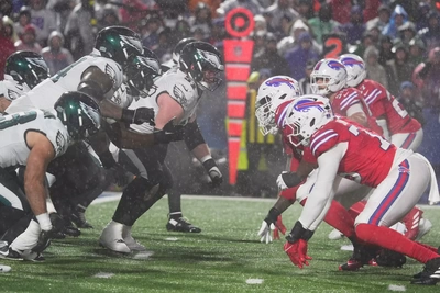 I swear, that Eagle RG was never set for a full second before the snap on even one play. How he got away with it for an entire game drove me crazy.