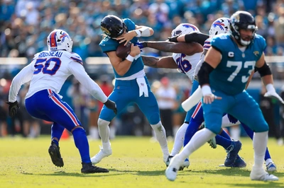 3rd Qtr Pressure From Bills Deone Walker & Greg Rousseau Mounts Against Jags QB Goldilocks