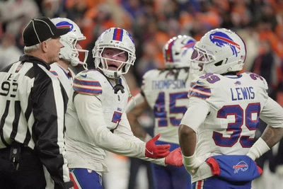 Taron Johnson argues his case, but the response is, come on the next game is scheduled to begin in ten minutes, so we have to get this thing ended.