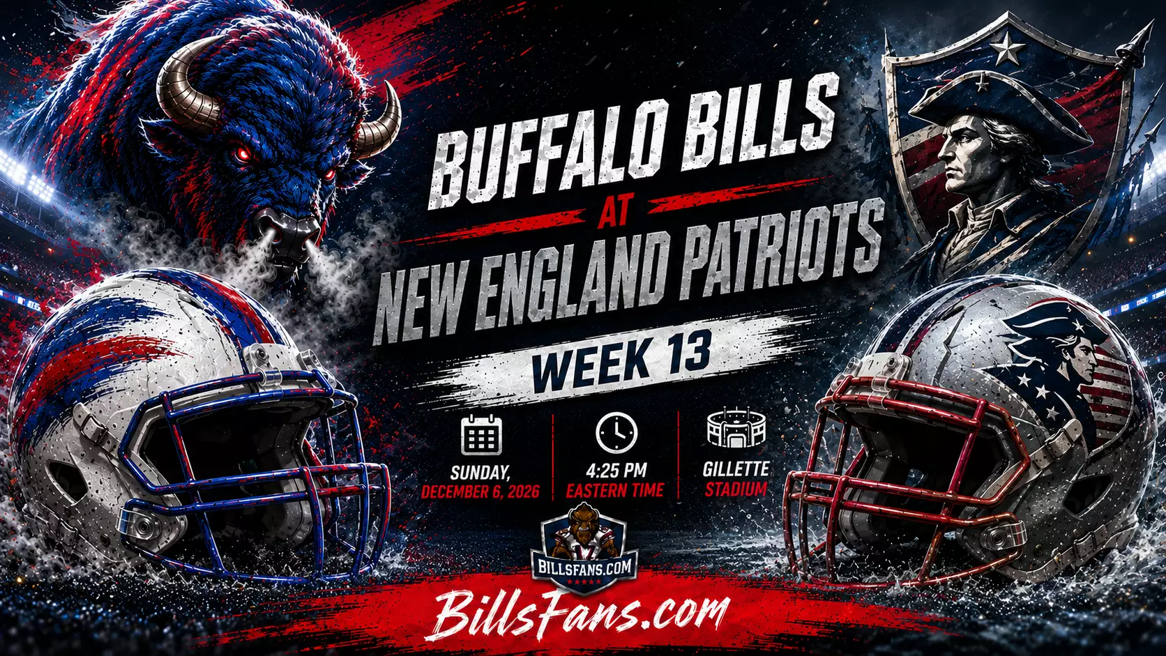 Buffalo Bills at New England Patriots — 2026 Week 13