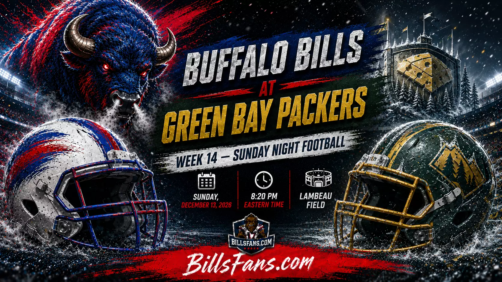 Buffalo Bills at Green Bay Packers — 2026 Sunday Night Football
