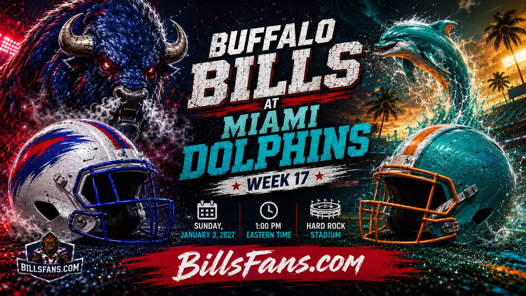 Buffalo Bills at Miami Dolphins — 2026 Week 17