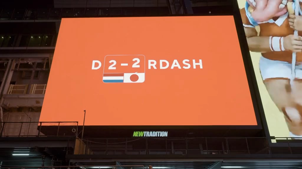 DoorDash makes its logo worth a double-take with live World Cup scores
