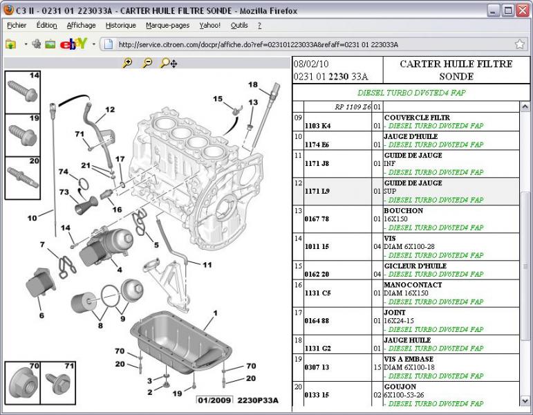 Joint, jauge d'huile et niveau d'huile sur 1.6 HDI ? C3 I/ C3 Pluriel — free download