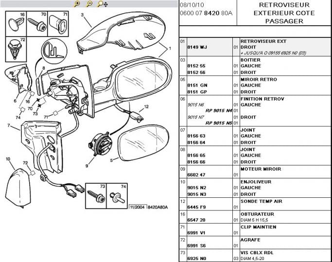 Retroviseur extérieur rabattable SEAT Arona KJ7