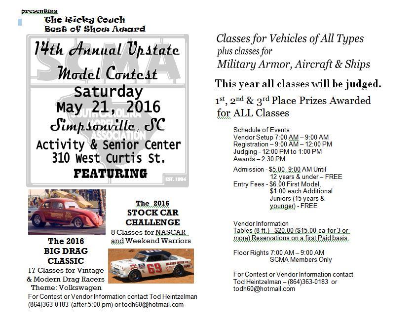 14th annual Upstate Model Contest