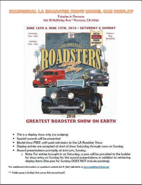 Inaugural La Roadster Show Model Car Display