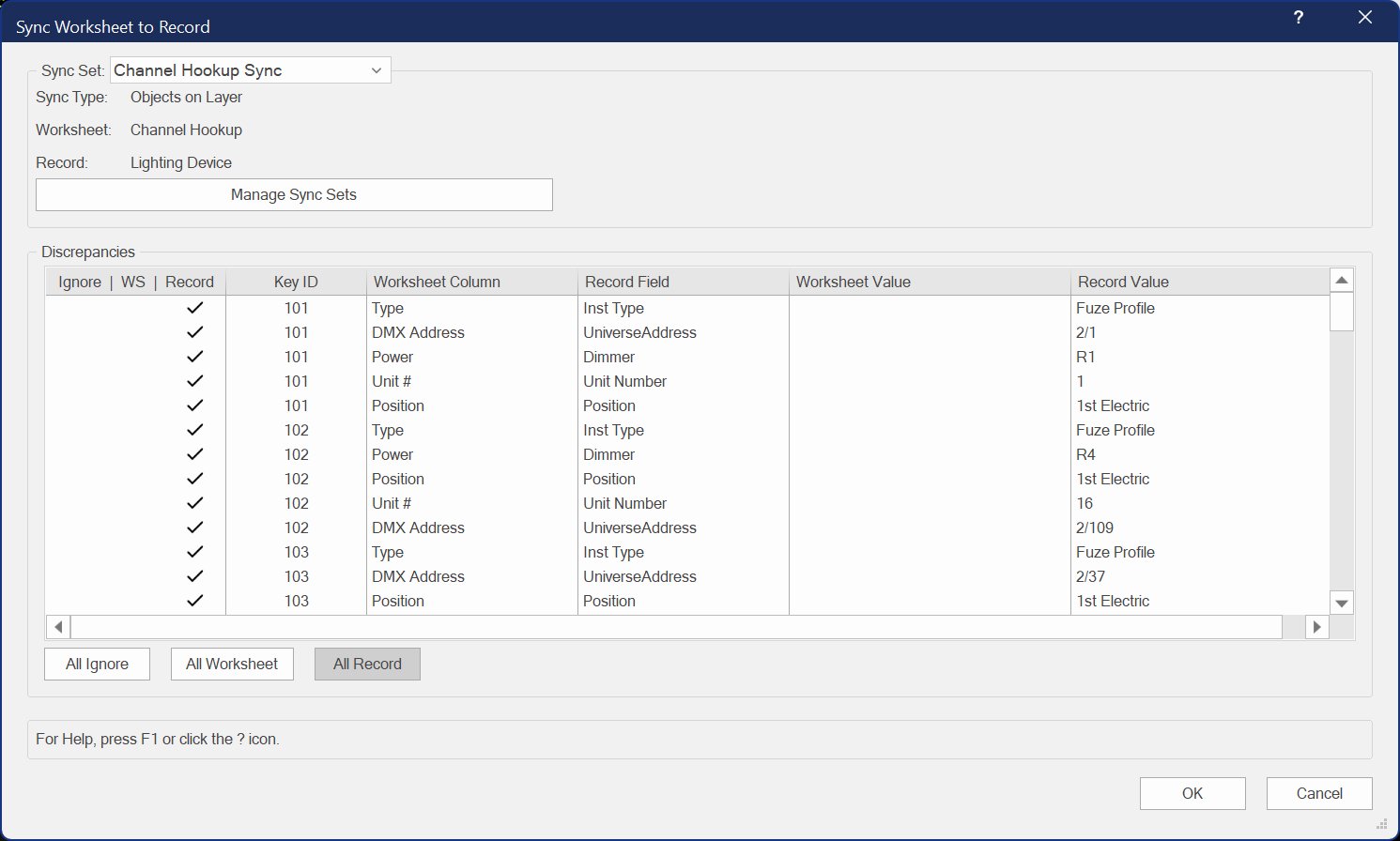 Linking Record formats to referenced Excel worksheets - General